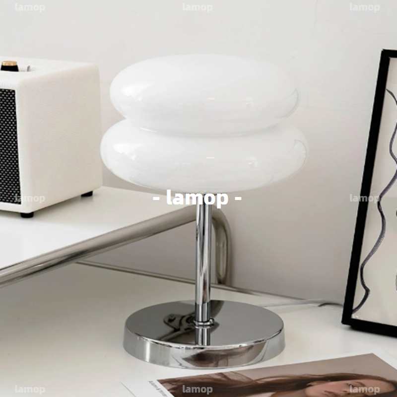 Lighting Decor For Bedroom - Bauhaus Cream‑Globe Table Lamp Mid‑Century Minimalist