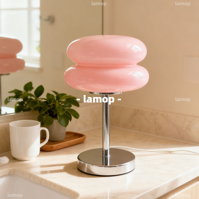 Lighting Decor For Bedroom - Cream Retro Bedside Table Lamp Mid‑Century