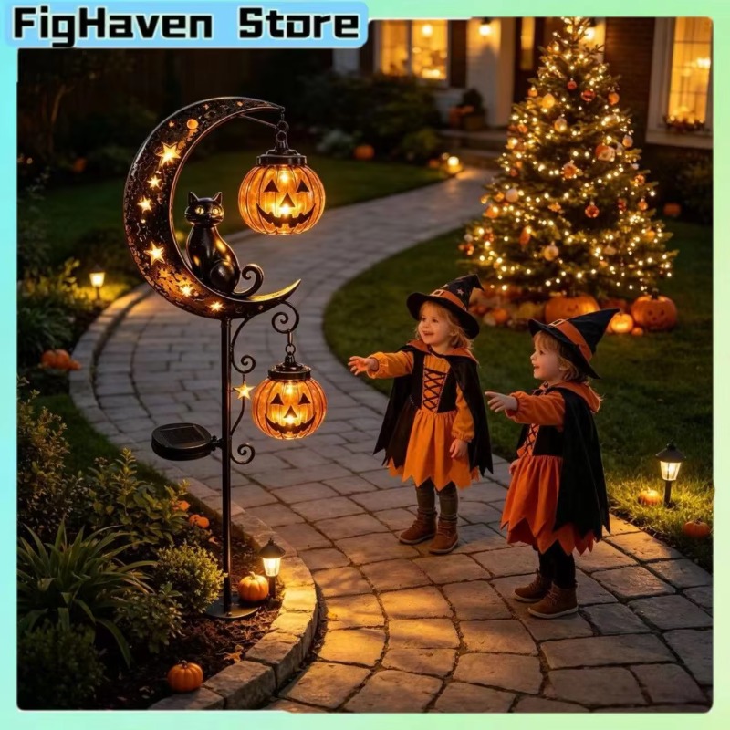 Halloween Solar Garden Stake L - Led Moon Lamp review and price