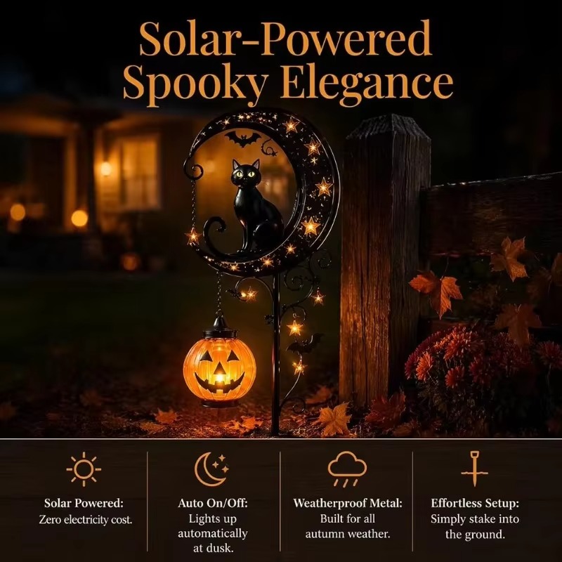 Halloween Solar Garden Stake L - Led Moon Lamp review and price