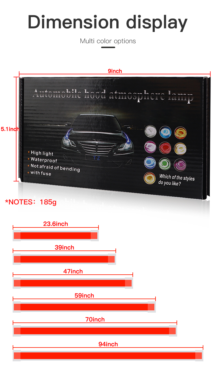12V White Car Hood Light Strip - Ambient Led Strip review and price