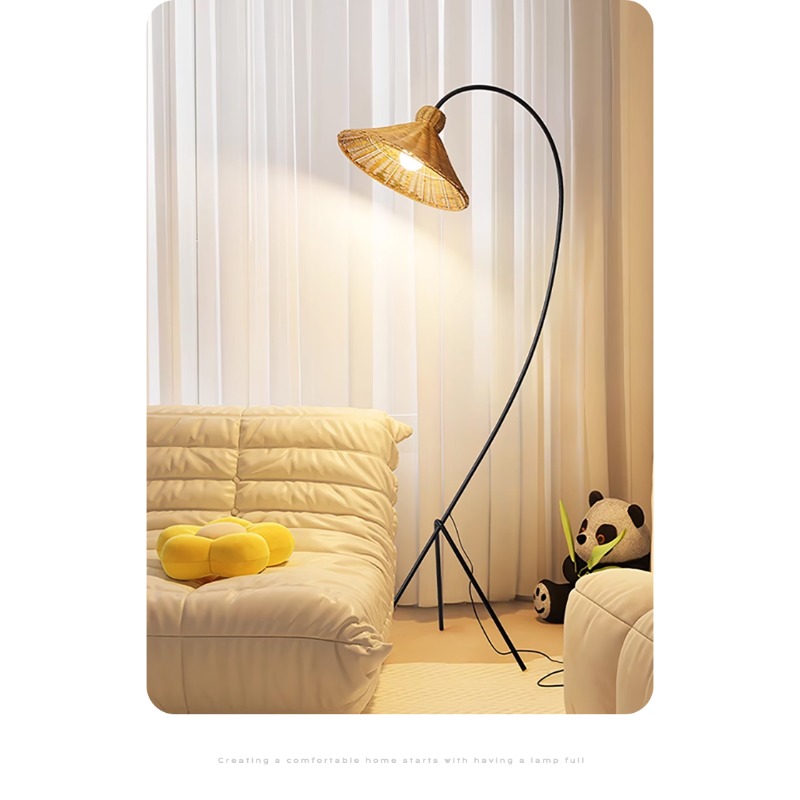 Mid Century Rattan Floor Lamp  - Lighting Home Decor Items review and price