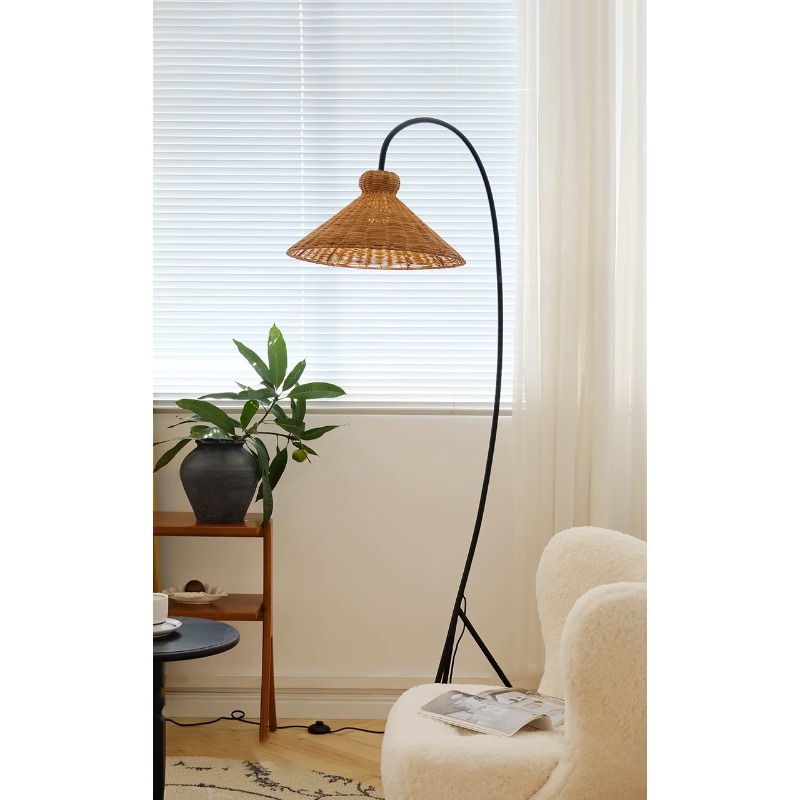 Mid Century Rattan Floor Lamp  - Lighting Home Decor Items review and price
