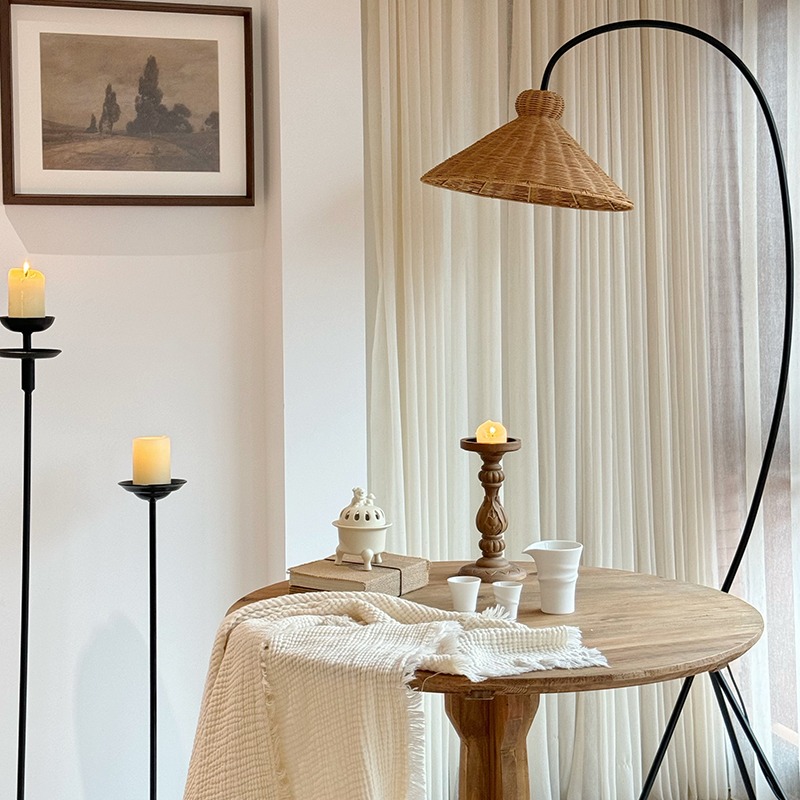 Mid Century Rattan Floor Lamp  - Lighting Home Decor Items review and price
