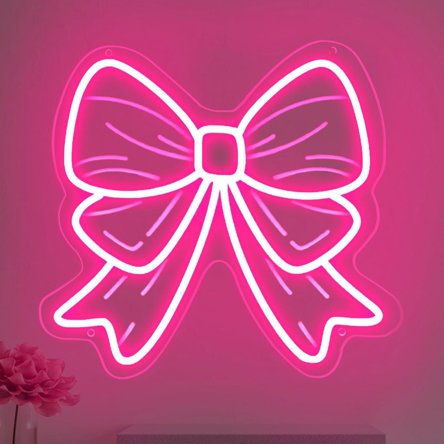 Bow Neon Signs USB Dimmable LE - Led Lighting Wall Decor review and price