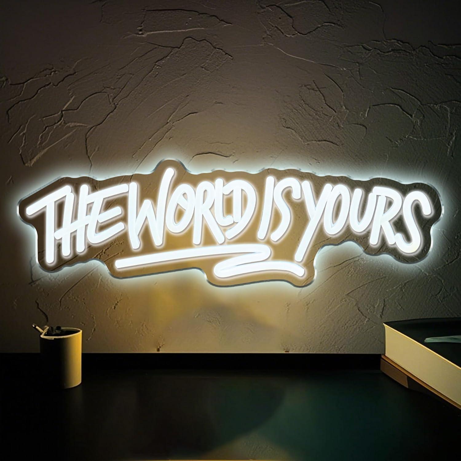 The World is Yours Neon Sign U - Led Lighting Wall Decor review and price