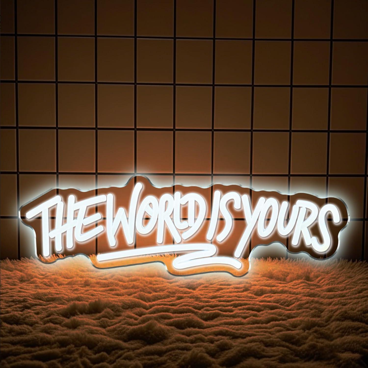 The World is Yours Neon Sign U - Led Lighting Wall Decor review and price