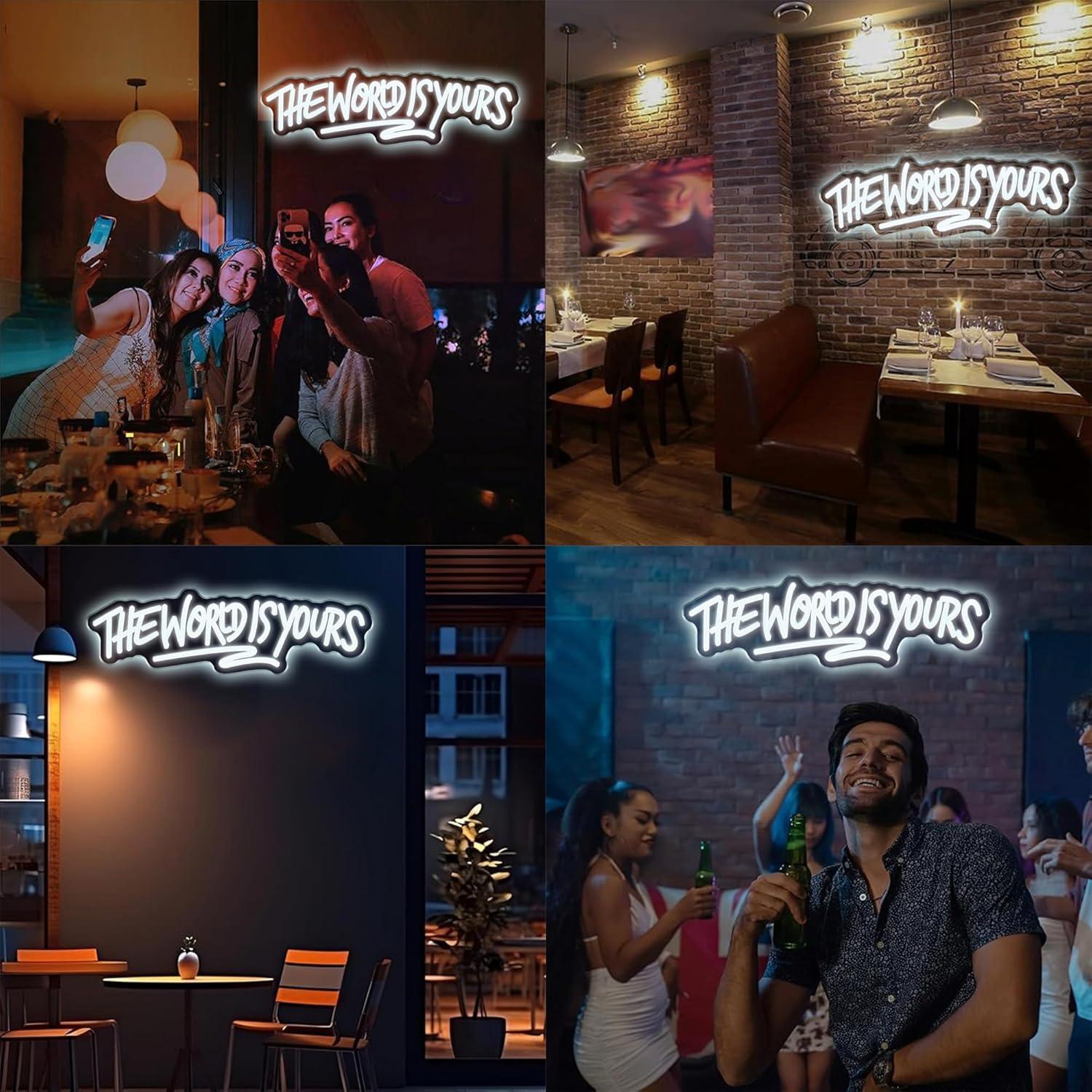 The World is Yours Neon Sign U - Led Lighting Wall Decor review and price
