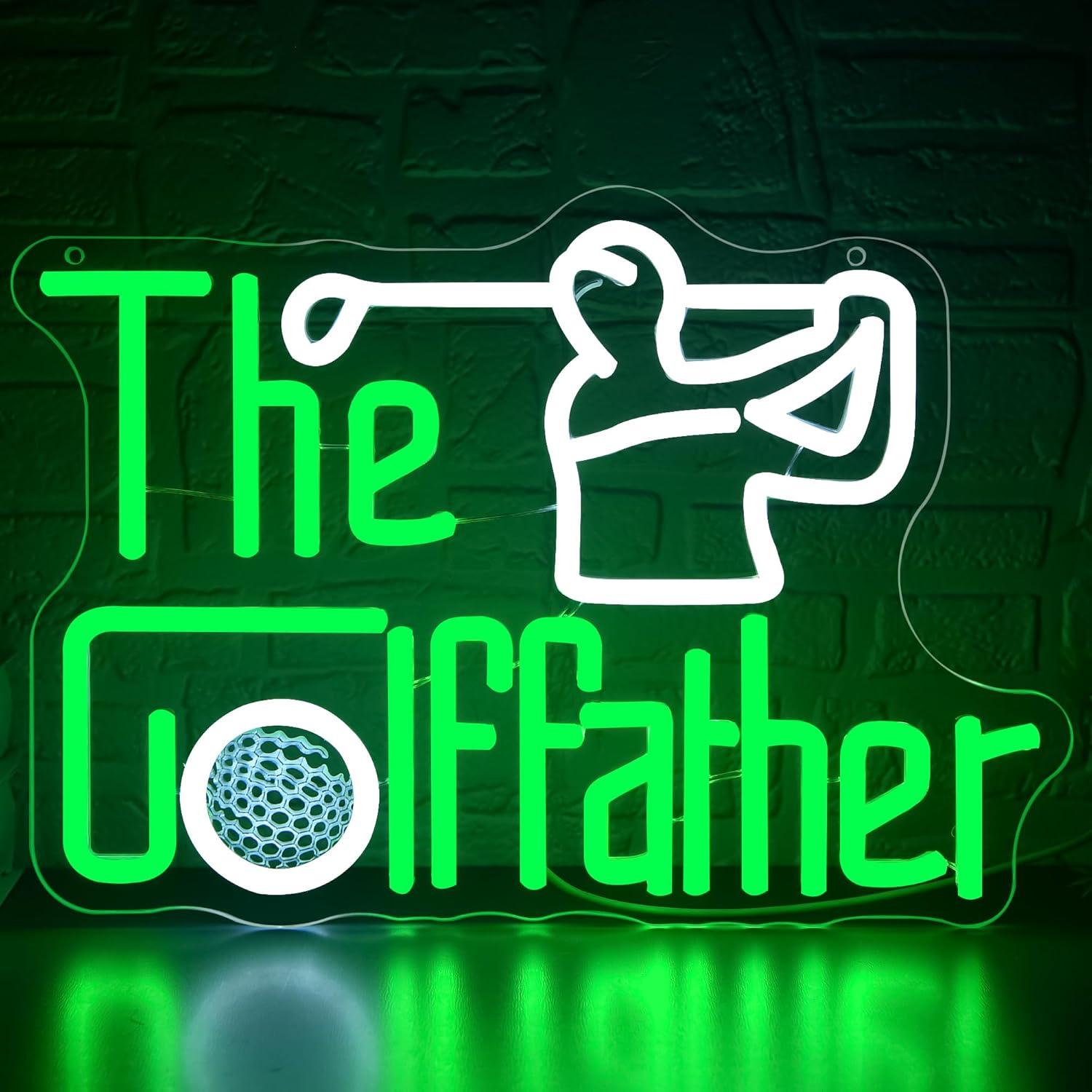 Golf Father Neon Sign USB Dimm - Led Lighting Wall Decor review and price