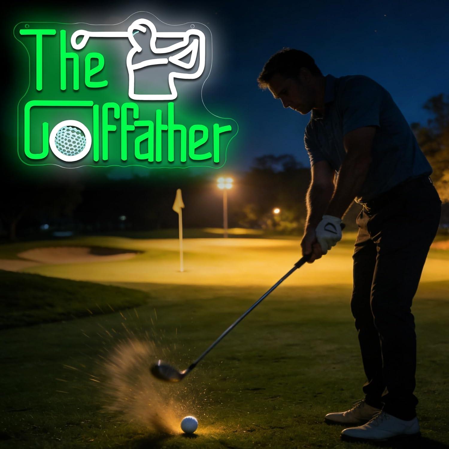 Golf Father Neon Sign USB Dimm - Led Lighting Wall Decor review and price