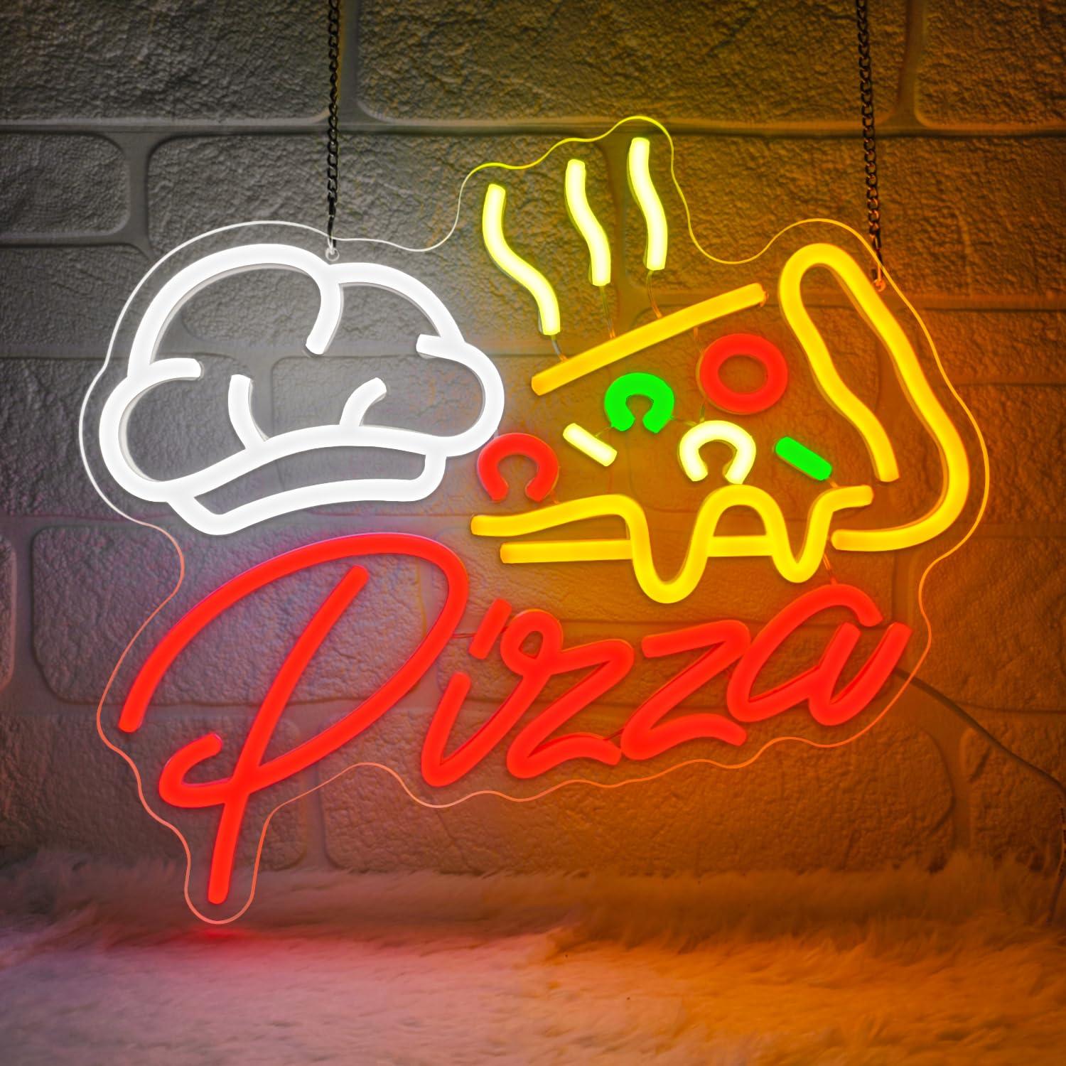 Pizza Neon Sign Colorful Pizza - Led Lighting Wall Decor review and price