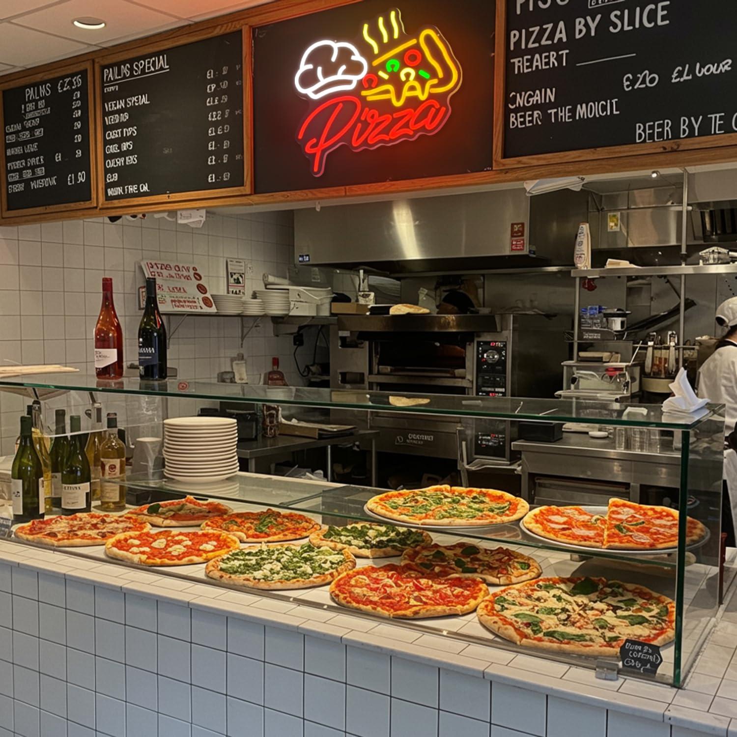 Pizza Neon Sign Colorful Pizza - Led Lighting Wall Decor review and price